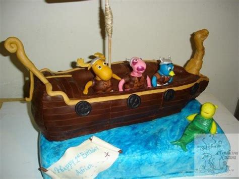 Backyardigans Viking voyage ship cake close up view | Themed cakes ...