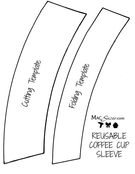 DIY Reusable Coffee Cup Sleeve + Free Printable Template | MacSuzie Small Sewing Projects ...