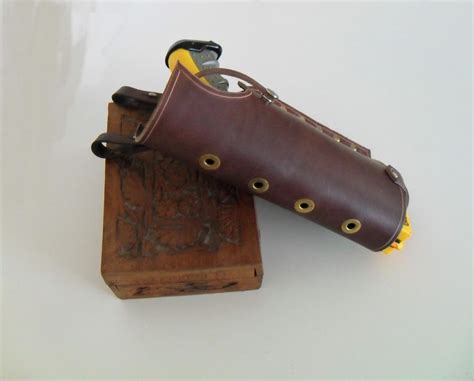 Leather NERF gun holster by DoctorSprockets on DeviantArt