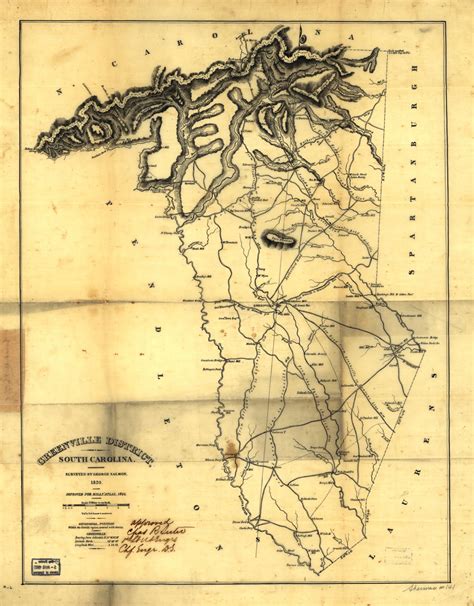 Greenville County, SC, was first created in March 1786. This map of what was known as Greenville ...