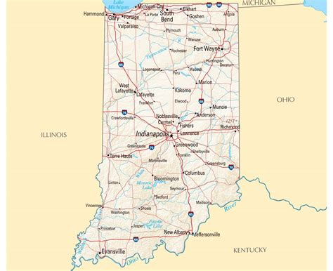 Detailed Map Of Southern Indiana