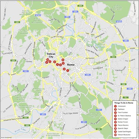 Rome Map, Italy - GIS Geography