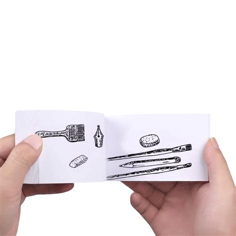 240 Sheets Blank Flip Book Paper With Holes Flipbook Animation Paper ...