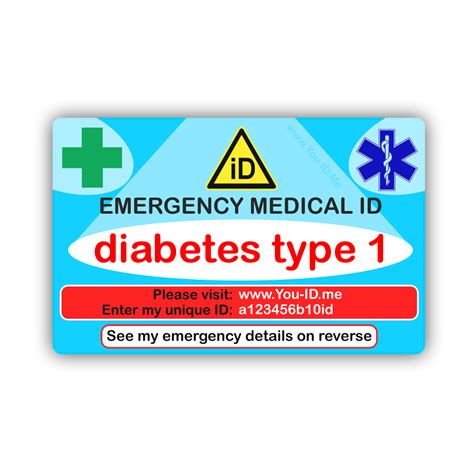 Diabetes Id Card