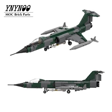 MOC Lockheed F-104 Starfighter - 735 Pieces - BrickArmyToys