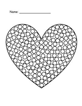 Valentine's Day Dot Paintings by Cuckoo for Kindergarten | TPT