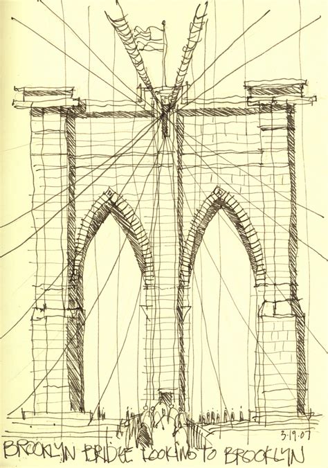 Brooklyn Bridge Architectural Drawing at GetDrawings | Free download