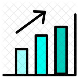 Growth Graph Icon - Download in Colored Outline Style