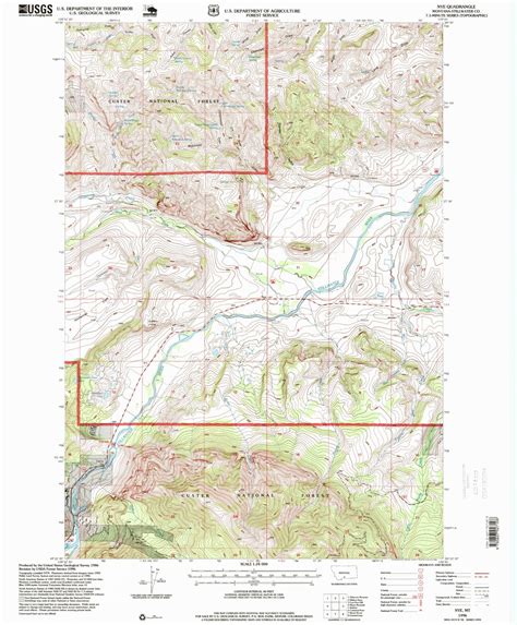 Classic USGS Nye Montana 7.5'x7.5' Topo Map – MyTopo Map Store