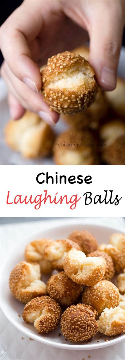 Chinese Laughing Balls (Fried Sesame Balls) | ChinaSichuanFood.com #laughing #balls #fried # ...