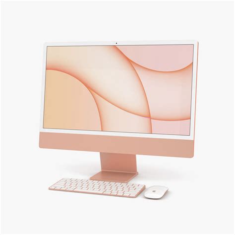 Apple iMac 24-inch 2021 Orange 3D model - TurboSquid 1749905