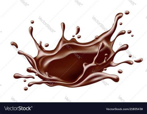 Sweet milk chocolate splash Royalty Free Vector Image