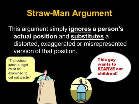 Common examples of the strawman argument. It's easy to spot when you ...