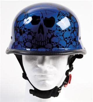 DOT Blue Boneyard German Motorcycle Helmet