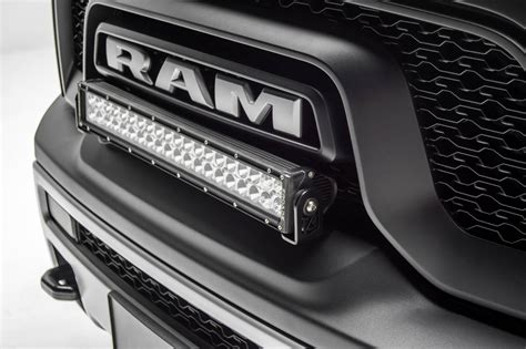 2015-2018 Ram Rebel Front Bumper Top LED Kit with (1) 20 Inch LED Straight Double Row Light Bar ...