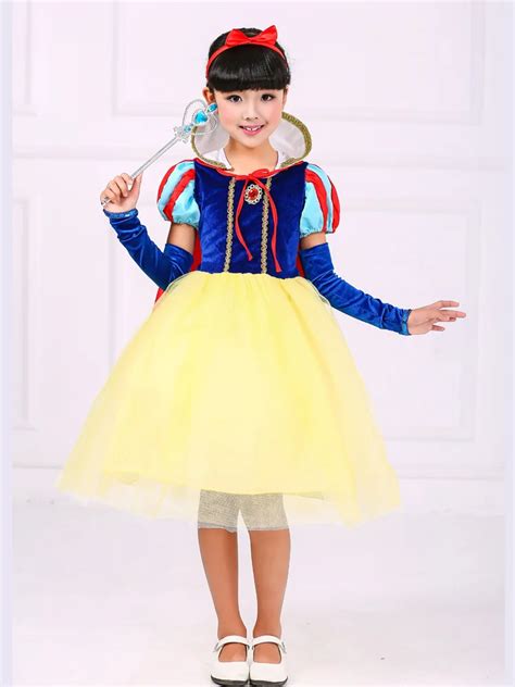 Fashion 3PCS Set Halloween Costumes Girls Party Dress Kids Deguisement Princesse Snow White ...