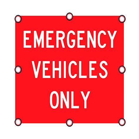 TS40 "EMERGENCY VEHICLES ONLY" Flashing LED Edge Lit Sign - Traffic Safety Corp.