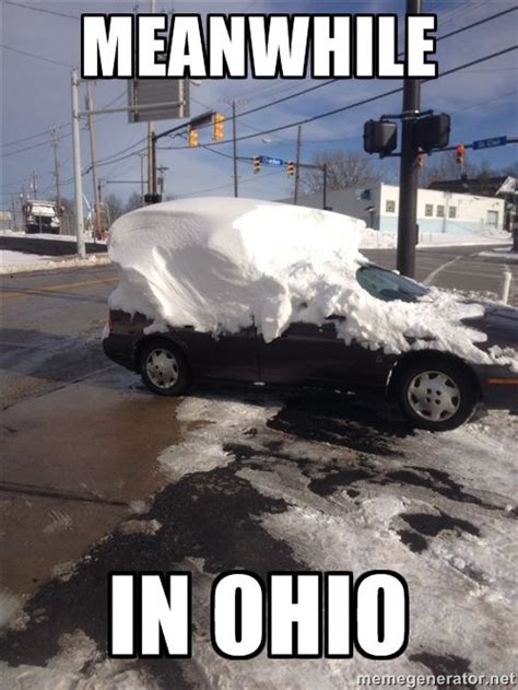 Meanwhile in Ohio: A Car Covered in Snow