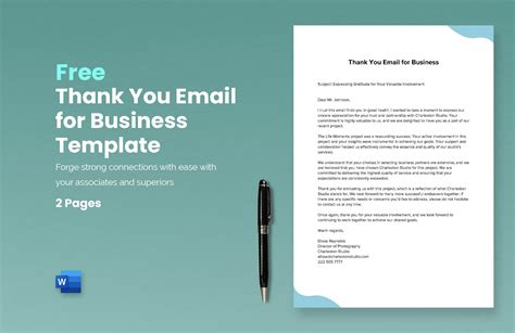 Thank You Email for Business Template in Word - Download | Template.net