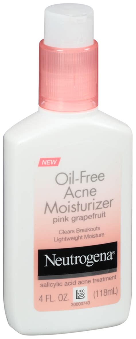 Neutrogena Oil-Free Acne Moisturizer, Pink Grapefruit, 4 Oz.