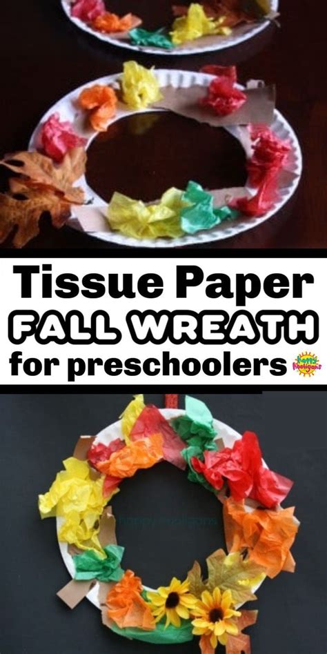 Tissue paper fall wreath – Artofit