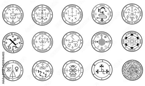 Set of Sigils collection of the Archangels - High resolution vector ...