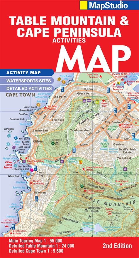 Table Mountain,Cape Peninsula Adventures Road Map- ePDF-MapStudio