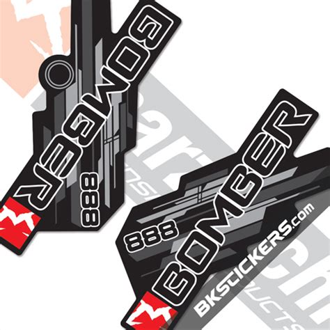 Marzocchi 888 Decals Black Forks Kit - bkstickers.com