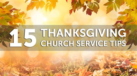 15 Important Tips for an Amazing Thanksgiving Service