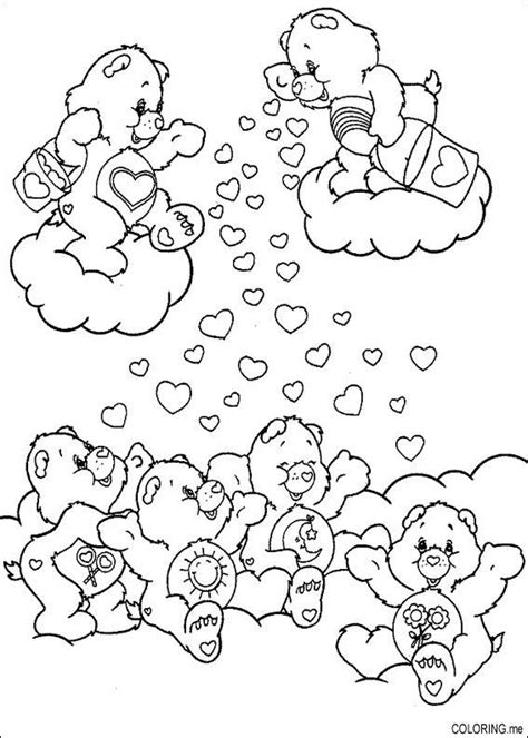 Coloring page : Care bears ending heart - Coloring.me