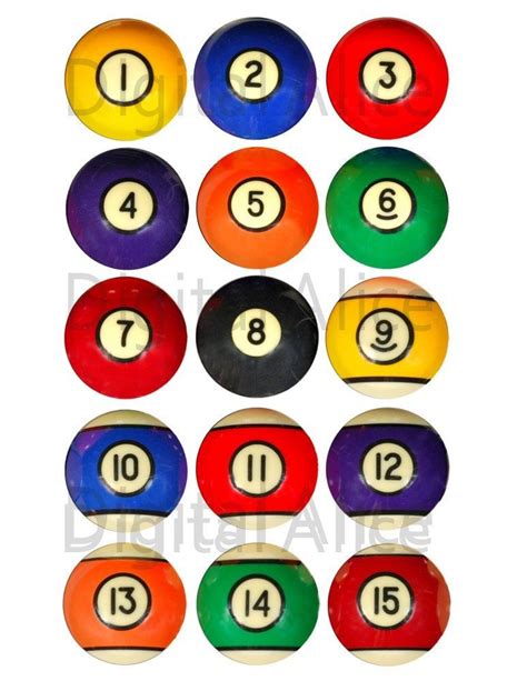 Colorful VINTAGE BILLIARD BALLS Craft Circles - Etsy | Crafts ...