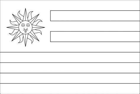 Uruguay Flag Coloring Pages - Learny Kids