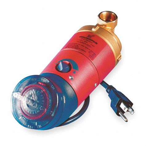 GRUNDFOS 1/30 HP Brass Hot Water Return Line Hot Water Circulator Pump - 4HY96|UP10-16BUATLC ...