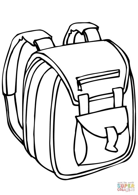 School Bag coloring page | Free Printable Coloring Pages