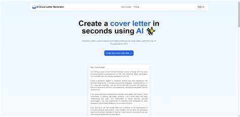 AI Cover Letter Generator - Ai WareHub