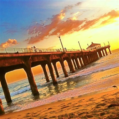 Sunset Manhattan Beach Pier | Manhattan beach pier, Manhattan beach, Magical place