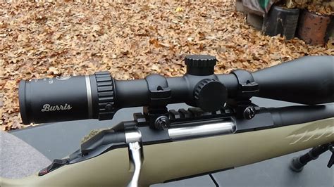 Sight-In of the Burris 3x9x50mm rifle scope on the Ruger American Ranch rifle in 5.56 Nato - YouTube