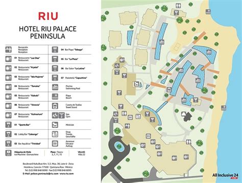 Resort Map | Riu Palace Peninsula | Cancun, Mexico