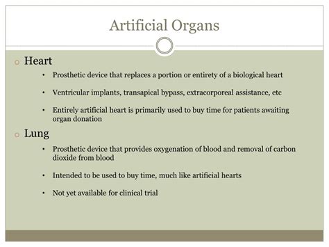 PPT - Artificial Human Organs PowerPoint Presentation, free download ...