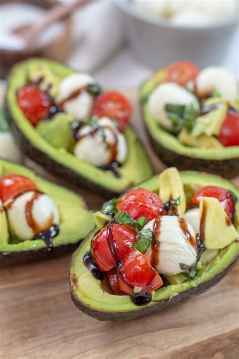 Caprese Stuffed Avocado Recipe | That Low Carb Life