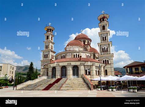 Orthodox Resurrection Cathedral, Korca, Albania, Korça Stock Photo - Alamy