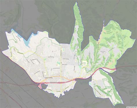 Map of Castro Valley CDP - Thong Thai Real