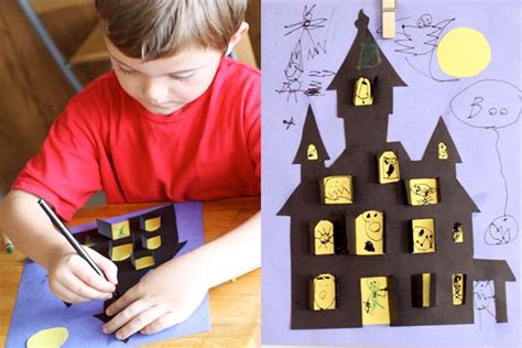 Halloween Haunted House | Crafts for Kids | PBS Parents | Halloween school crafts, Halloween ...