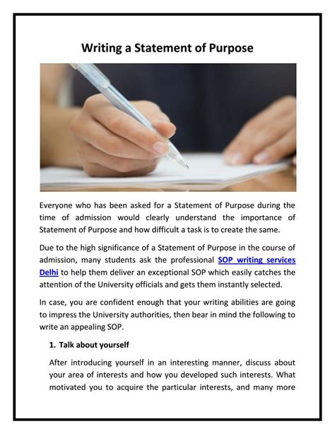 Writing a Statement of Purpose by SOPHelp - Issuu