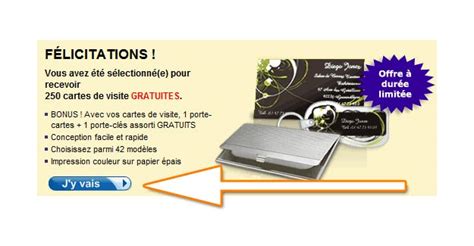 250 Carte de visite gratuite avec Vista Print