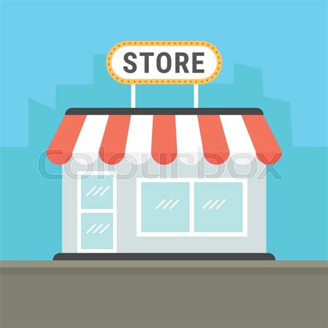 Storefront in the city vector ... | Stock vector | Colourbox