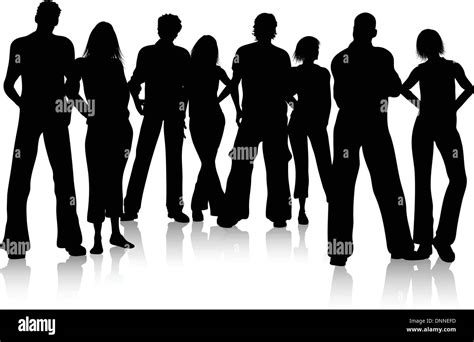 Silhouette of a group of friends Stock Vector Image & Art - Alamy