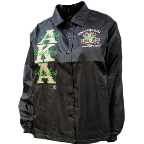 Alpha Kappa Alpha Sorority Line Jacket- Black - Brothers and Sisters' Greek Store