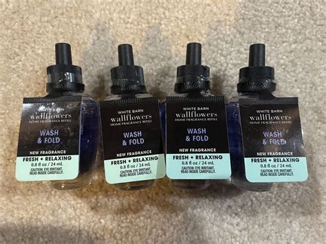 Bath & Body Works Wallflowers NEW Refill Plug-Ins Lot 4 WASH & FOLD ...