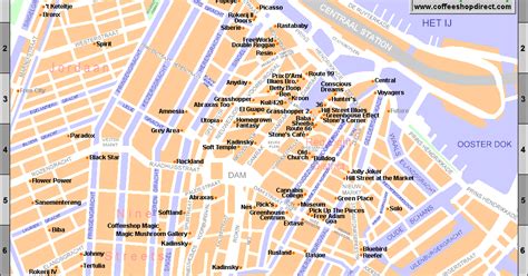 Amsterdam Coffee Shop Map